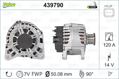 Valeo Generator [Hersteller-Nr. 439790] für Dacia, Nissan, Renault von VALEO