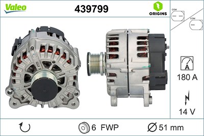 Valeo Generator [Hersteller-Nr. 439799] für Audi von VALEO