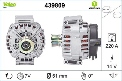 Valeo Generator [Hersteller-Nr. 439809] für Mercedes-Benz von VALEO