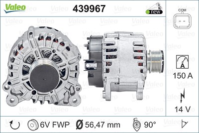 Valeo Generator [Hersteller-Nr. 439967] für Dacia, Renault von VALEO