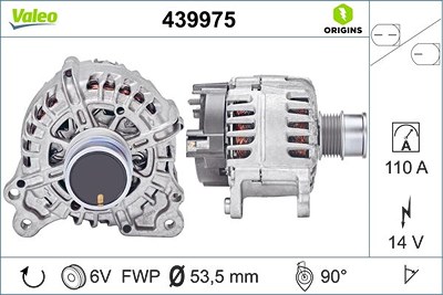 Valeo Generator [Hersteller-Nr. 439975] für Audi, Seat, Skoda, VW von VALEO