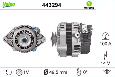 Valeo Generator [Hersteller-Nr. 443294] für Opel, Vauxhall von VALEO