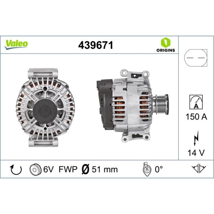 Valeo Generator Mercedes C-Klasse E-Klasse Valeo Generator Mercedes C-Klasse E-Klasse von VALEO