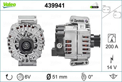 Valeo Generator [Hersteller-Nr. 439941] für Mercedes-Benz von VALEO