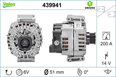 Valeo Generator [Hersteller-Nr. 439941] für Mercedes-Benz von VALEO