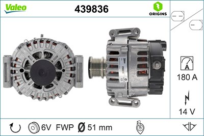 Valeo Generator [Hersteller-Nr. 439836] für Mercedes-Benz von VALEO