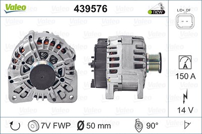 Valeo Generator [Hersteller-Nr. 439576] für Nissan, Opel, Renault von VALEO