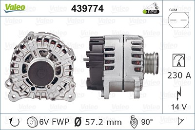 Valeo Generator [Hersteller-Nr. 439774] für Porsche, VW von VALEO