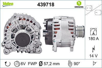 Valeo Generator [Hersteller-Nr. 439718] für Seat, Skoda, VW von VALEO