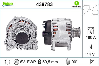 Valeo Generator [Hersteller-Nr. 439783] für Audi, Seat, Skoda, VW von VALEO