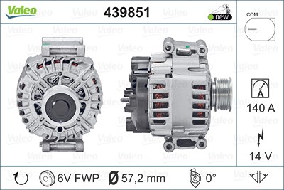 Valeo Generator [Hersteller-Nr. 439851] für Audi, Skoda, VW von VALEO