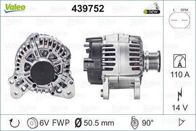 Valeo Generator [Hersteller-Nr. 439752] für VW von VALEO
