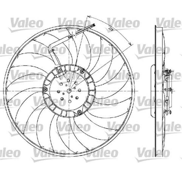 Valeo K?hlerl?fter Audi A4 A6 Seat Exeo von VALEO