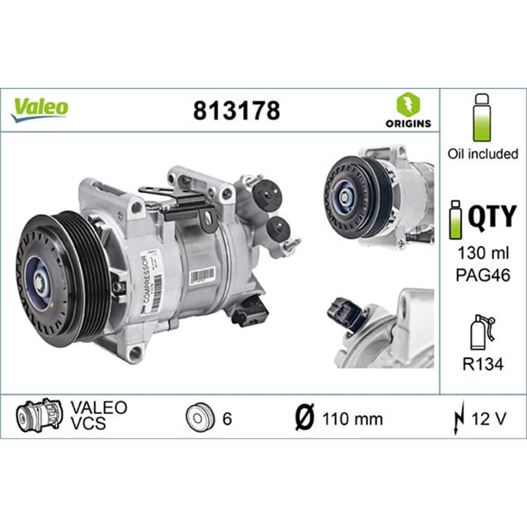 Valeo Klimakompressor Citroen DS Opel Peugeot Valeo Klimakompressor Citroen DS Opel Peugeot von VALEO