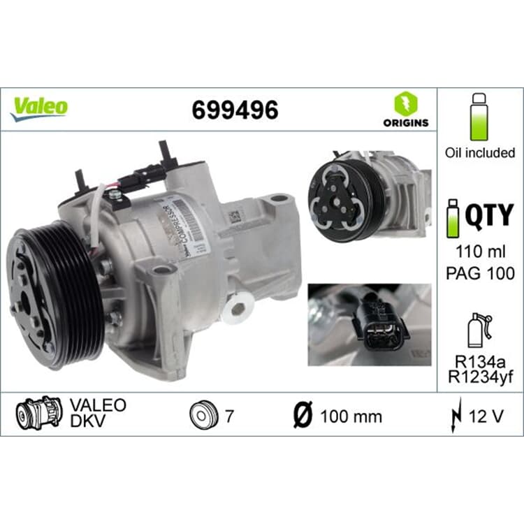 Valeo Klimakompressor Dacia Duster Logan Sandero Valeo Klimakompressor Dacia Duster Logan Sandero von VALEO