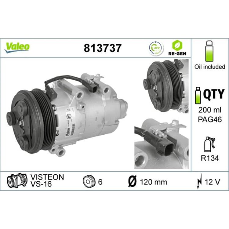 Valeo Klimakompressor Ford C-Max Focus Kuga Volvo S40 V50 Valeo Klimakompressor Ford C-Max Focus Kuga Volvo S40 V50 von VALEO