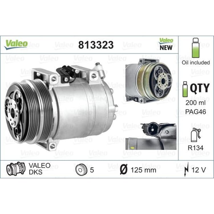 Valeo Klimakompressor Ford Focus Kuga Volvo C30 C70 S40 V50 Valeo Klimakompressor Ford Focus Kuga Volvo C30 C70 S40 V50 von VALEO