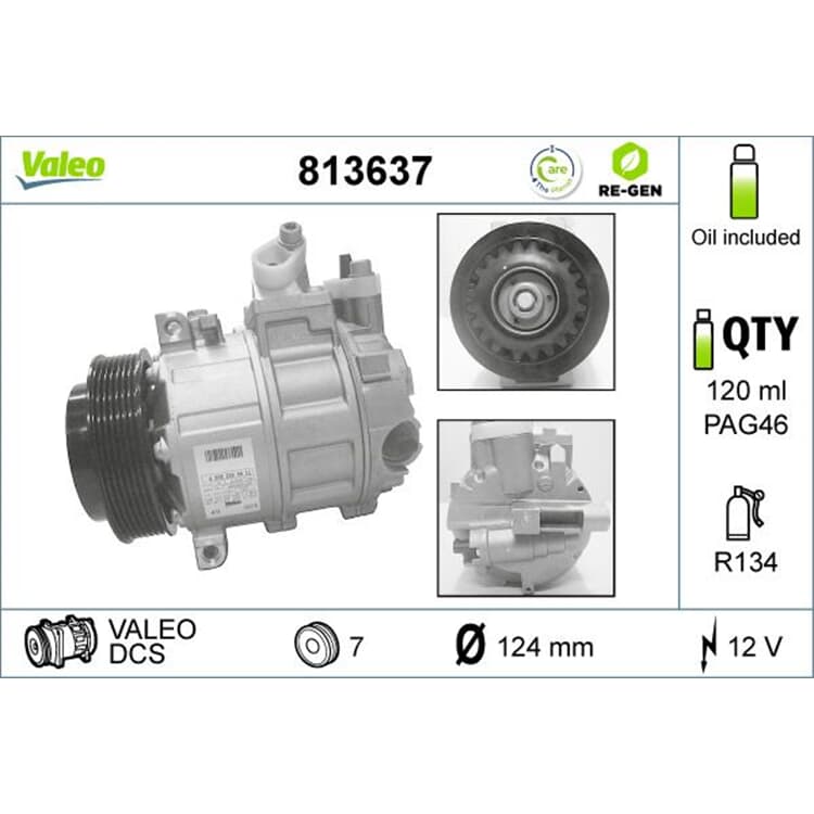 Valeo Klimakompressor Mercedes C-Klasse Clc-Klasse Clk Cls E-Klasse von VALEO