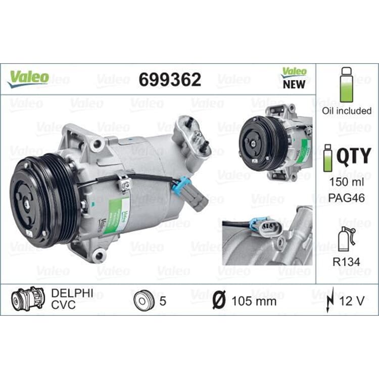 Valeo Klimakompressor Opel Astra Meriva Zafira Valeo Klimakompressor Opel Astra Meriva Zafira von VALEO