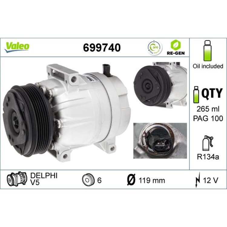 Valeo Klimakompressor Renault Avantime Laguna Vel Valeo Klimakompressor Renault Avantime Laguna Vel von VALEO