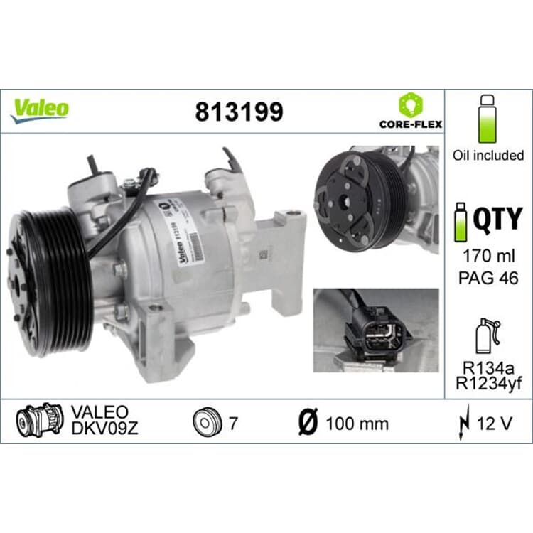 Valeo Klimakompressor Renault Twingo Smart Forfour Fortwo Valeo Klimakompressor Renault Twingo Smart Forfour Fortwo von VALEO