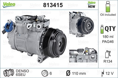 Valeo Kompressor, Klimaanlage [Hersteller-Nr. 813415] für BMW von VALEO