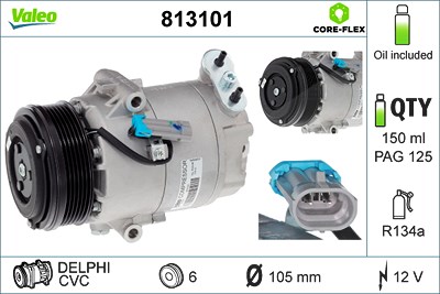 Valeo Kompressor, Klimaanlage [Hersteller-Nr. 813101] für Opel, Vauxhall von VALEO