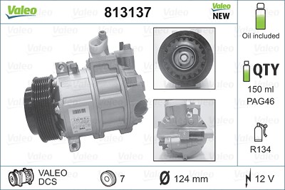 Valeo Kompressor, Klimaanlage [Hersteller-Nr. 813137] für Mercedes-Benz von VALEO