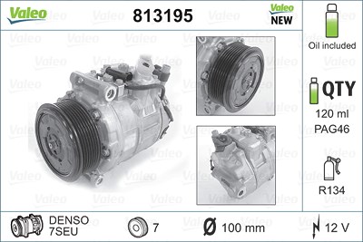 Valeo Kompressor, Klimaanlage [Hersteller-Nr. 813195] für Mercedes-Benz von VALEO