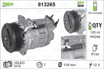 Valeo Kompressor, Klimaanlage [Hersteller-Nr. 813265] für Nissan, Renault von VALEO