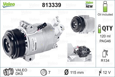 Valeo Kompressor, Klimaanlage [Hersteller-Nr. 813339] für Renault von VALEO