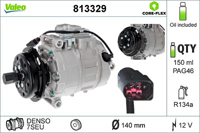 Valeo Kompressor, Klimaanlage [Hersteller-Nr. 813329] für VW von VALEO
