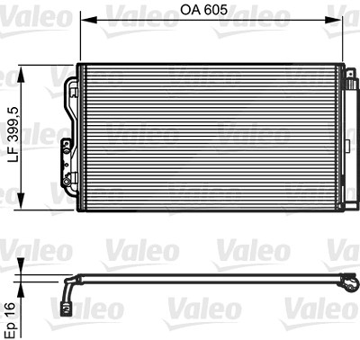 Valeo Kondensator, Klimaanlage [Hersteller-Nr. 814191] für BMW von VALEO