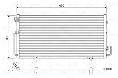 Valeo Kondensator, Klimaanlage [Hersteller-Nr. 814063] für Subaru von VALEO