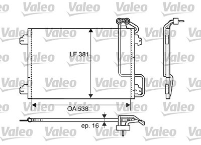 Valeo Kondensator, Klimaanlage [Hersteller-Nr. 817509] für Renault von VALEO