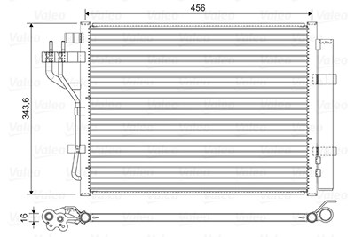 Valeo Kondensator, Klimaanlage [Hersteller-Nr. 822629] für Hyundai von VALEO