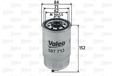 Valeo Kraftstofffilter [Hersteller-Nr. 587713] für Alfa Romeo, Chrysler, Citroën, Dodge, Fiat, Kia, Lancia, Peugeot von VALEO