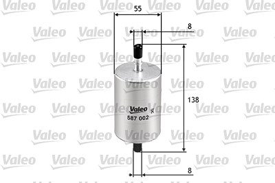 Valeo Kraftstofffilter [Hersteller-Nr. 587002] für Dacia, Lexus, Nissan, Opel, Renault von VALEO