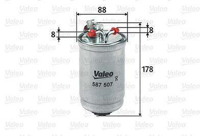 Valeo Kraftstofffilter [Hersteller-Nr. 587507] für Ford, Seat, Skoda, VW von VALEO