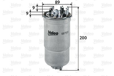 Valeo Kraftstofffilter [Hersteller-Nr. 587500] für Audi, Fiat, Seat, Skoda, VW von VALEO