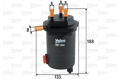 Valeo Kraftstofffilter [Hersteller-Nr. 587504] für Nissan, Renault, Suzuki von VALEO