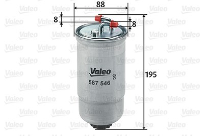 Valeo Kraftstofffilter [Hersteller-Nr. 587546] für Honda von VALEO