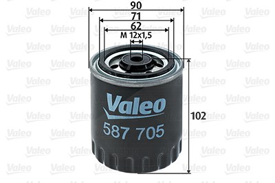 Valeo Kraftstofffilter [Hersteller-Nr. 587705] für Daewoo, Mercedes-Benz, Ssangyong von VALEO