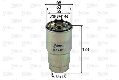 Valeo Kraftstofffilter [Hersteller-Nr. 587710] für Mazda, Subaru, Toyota von VALEO