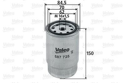 Valeo Kraftstofffilter [Hersteller-Nr. 587725] für Hyundai, Kia von VALEO