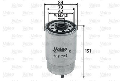 Valeo Kraftstofffilter [Hersteller-Nr. 587735] für Hyundai, Kia, Mg von VALEO
