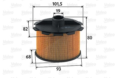 Valeo Kraftstofffilter [Hersteller-Nr. 587905] für Citroën, Fiat, Peugeot, Toyota von VALEO