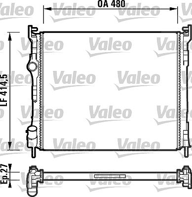 Valeo Kühler, Motorkühlung [Hersteller-Nr. 732737] für Renault von VALEO