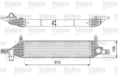 Valeo Ladeluftkühler [Hersteller-Nr. 818633] für Nissan von VALEO