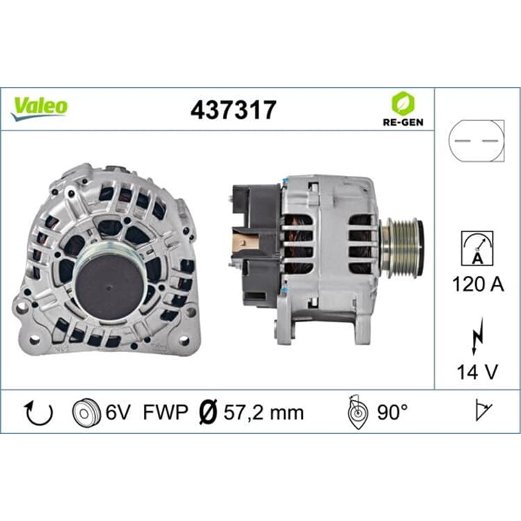 Valeo Lichtmaschine Audi TT Seat Alhambra Skoda Superb VW Bora Sharan Valeo Lichtmaschine Audi TT Seat Alhambra Skoda Superb VW Bora Sharan von VALEO